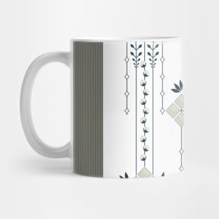 Karo flowers and curls pattern Mug